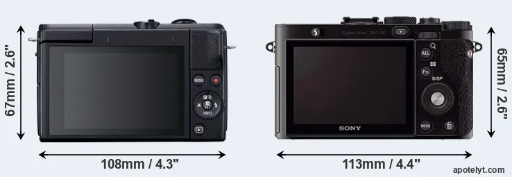 Comparison M200 or RX1 rear