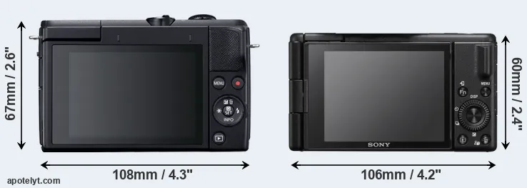 Comparison M200 or ZV-1 II rear
