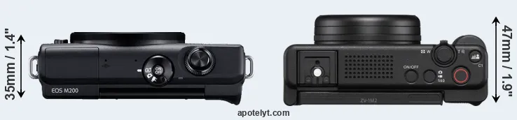 Compare M200 versus ZV-1 II top