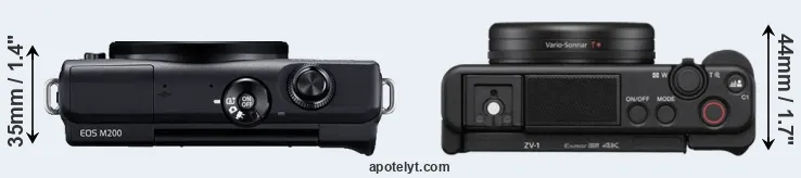 Compare M200 versus ZV-1 top