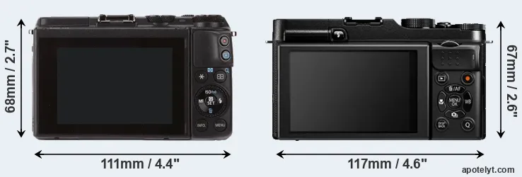 Comparison M3 or X-A1 rear