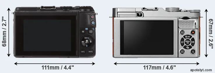 Comparison M3 or X-A2 rear