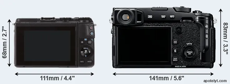 Comparison M3 or X-Pro2 rear