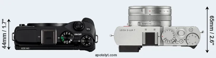 Compare M3 versus D-LUX 7 top