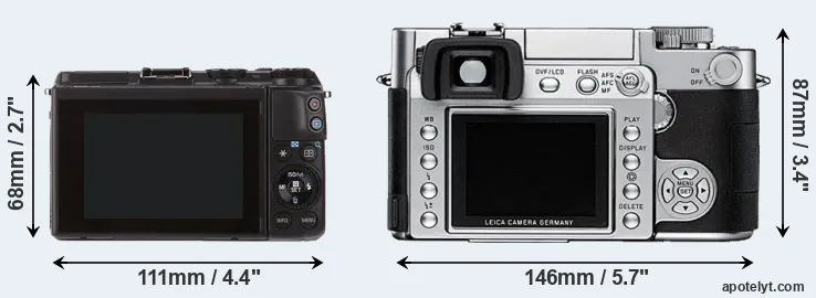 Comparison M3 or Digilux 3 rear