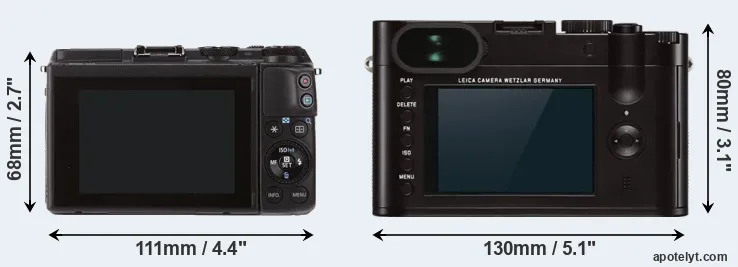 Comparison M3 or Q Typ 116 rear