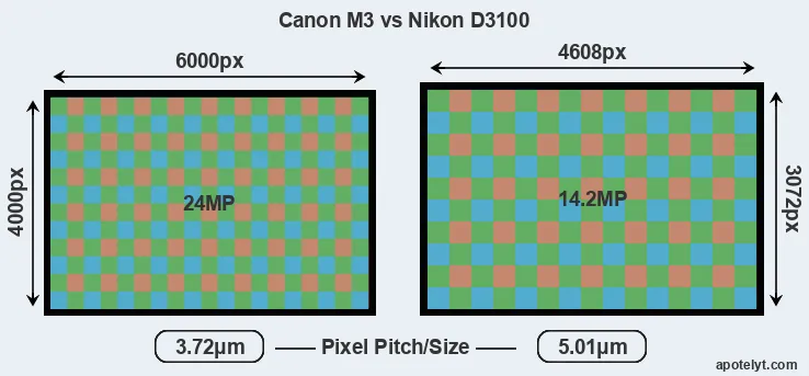 M3 versus D3100 MP