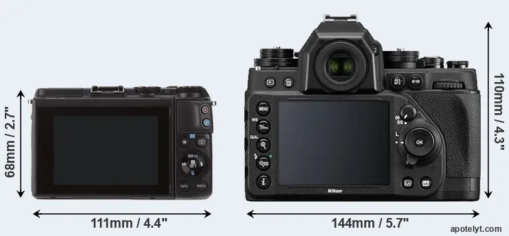 Comparison M3 or Df rear