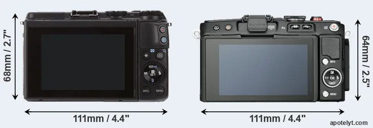 Comparison M3 or E-PL6 rear