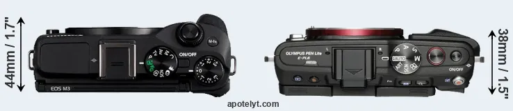 Compare M3 versus E-PL6 top