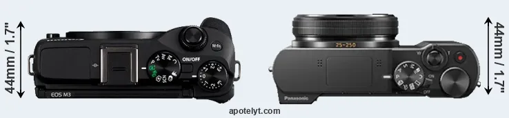 Compare M3 versus TZ100 top