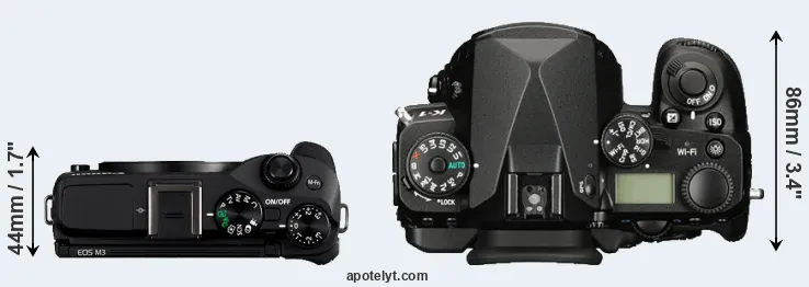 Compare M3 versus K-1 top