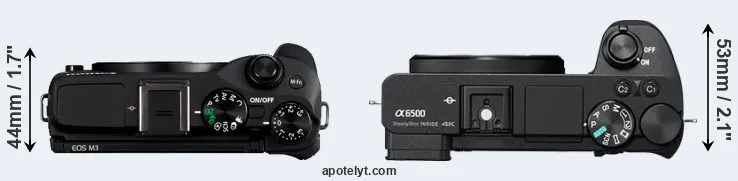 Compare M3 versus A6500 top