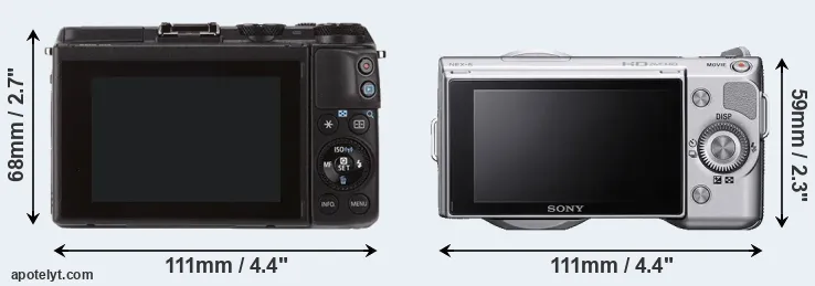 Comparison M3 or NEX-5 rear