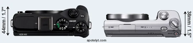 Compare M3 versus NEX-5 top