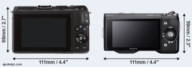 Comparison M3 or NEX-5N rear