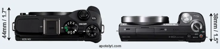Compare M3 versus NEX-5N top