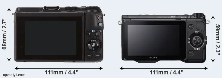 Comparison M3 or NEX-5R rear
