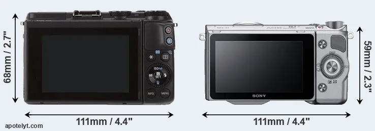 Comparison M3 or NEX-5T rear
