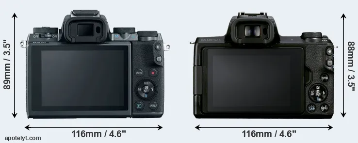 Comparison M5 or M50 Mark II rear