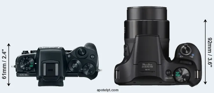 Compare M5 versus SX540 top