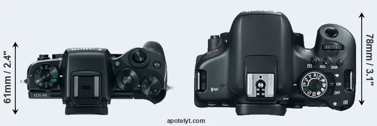 Compare M5 versus T6i top