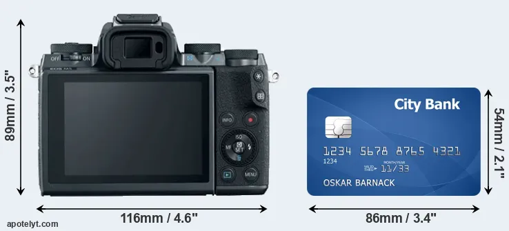 M5 and credit card rear side