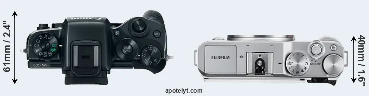 Compare M5 versus X-A3 top