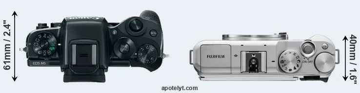 Compare M5 versus X-A5 top