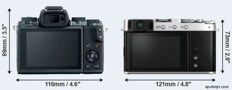 Comparison M5 or X-E4 rear