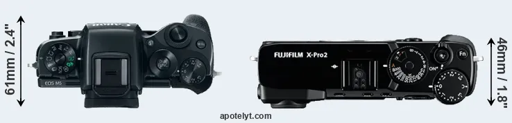 Compare M5 versus X-Pro2 top