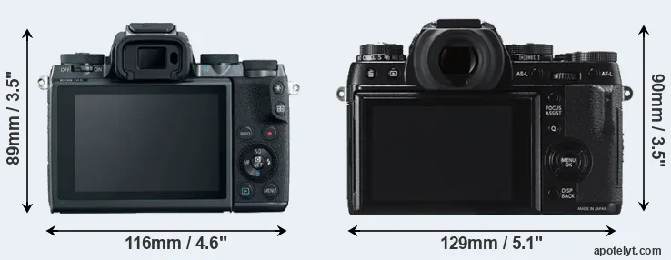 Comparison M5 or X-T1 rear