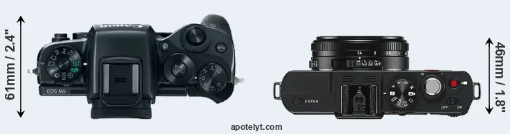 Compare M5 versus D-LUX 6 top