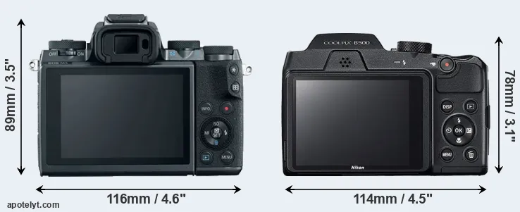 Comparison M5 or B500 rear