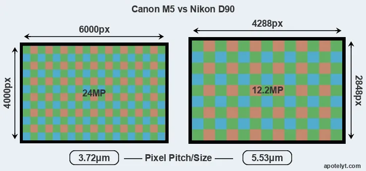 M5 versus D90 MP