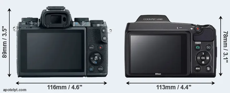 Comparison M5 or L840 rear