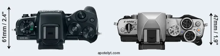 Compare M5 versus E-M10 II top