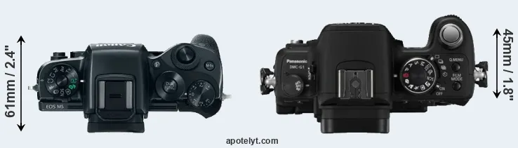 Compare M5 versus G1 top