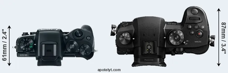 Compare M5 versus GH5 top