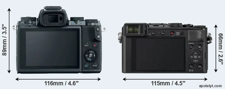 Comparison M5 or LX100 II rear