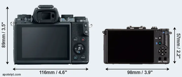 Comparison M5 or Pentax Q rear