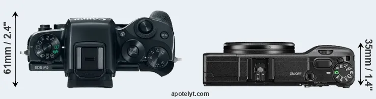 Compare M5 versus GR II top