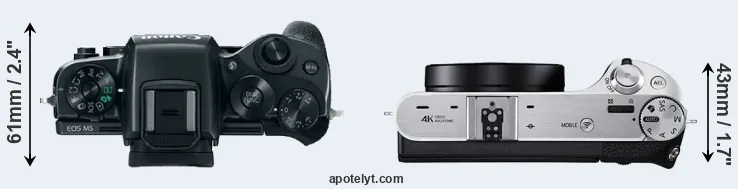 Compare M5 versus NX500 top