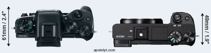 Compare M5 versus A6300 top