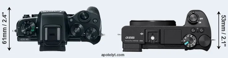 Compare M5 versus A6500 top