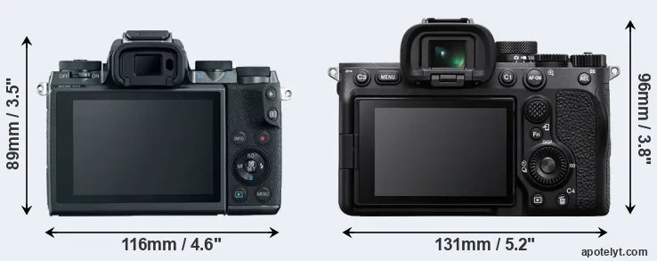 Comparison M5 or A7 IV rear