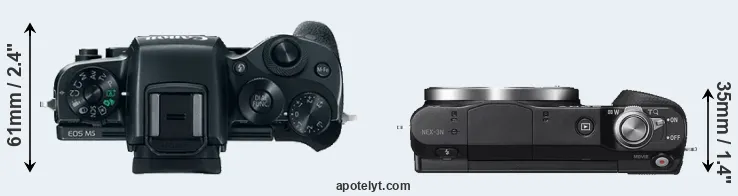 Compare M5 versus NEX-3N top