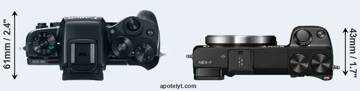 Compare M5 versus NEX-7 top