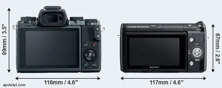 Comparison M5 or NEX-F3 rear