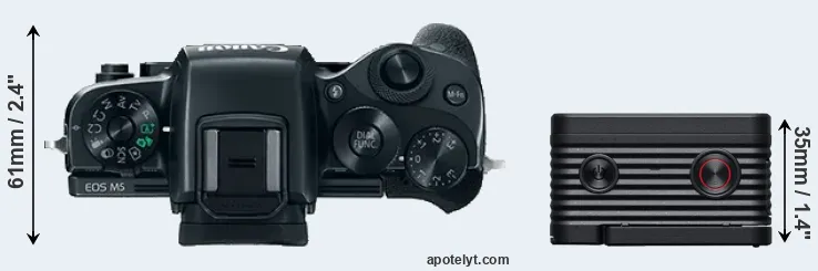 Compare M5 versus RX0 II top